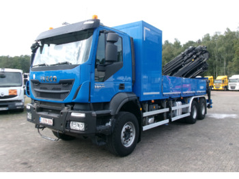 Iveco AD260T33 EEV 6X4 + Hiab 377 E5 Hipro Jib 70 X-4 - Camion plateau, Camion grue