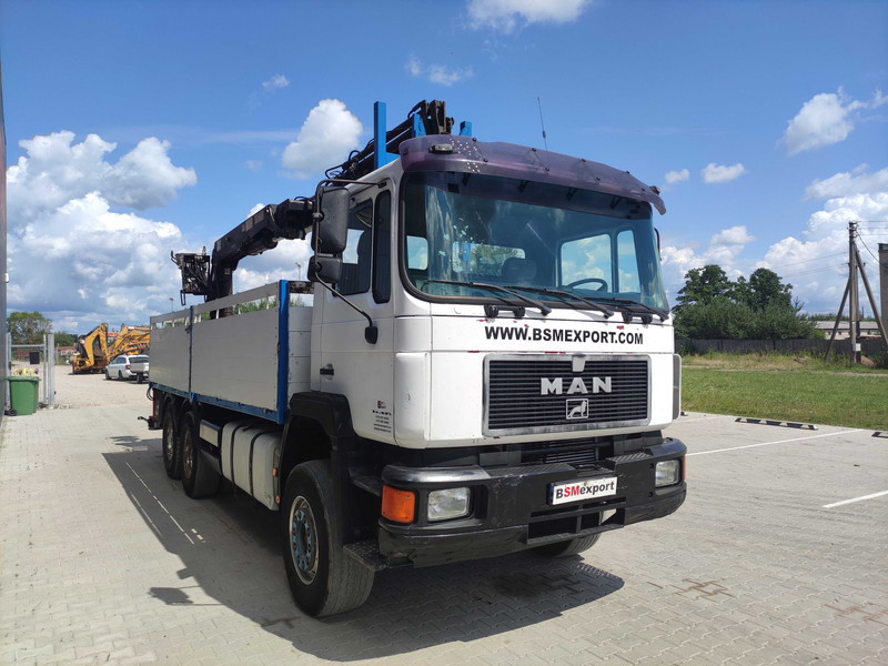 Camion plateau, Camion grue MAN 26.342 flatbed truck: photos 2