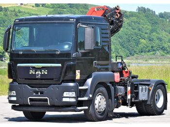 Camion grue, Tracteur routier MAN TGS 18.400 Sattelzugmaschine + HMF 1720 K6/FUNK: photos 4
