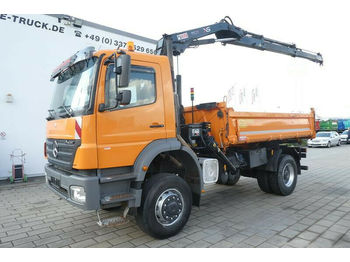 Camion benne, Camion grue Mercedes-Benz AXOR 1833 AK/4x4 +Hiab XS 111 BS-2 Kran mit Funk: photos 1