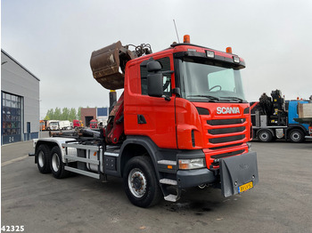 Camion ampliroll, Camion grue Scania G 400 6x6 HMF 16 ton/meter Z-kraan Full steel: photos 5