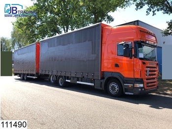 Camion à rideaux coulissants Scania R 380 6x2, Retarder, Airco, 3 Pedals, Combi, Jumbo, Mega, Through-loading system: photos 1