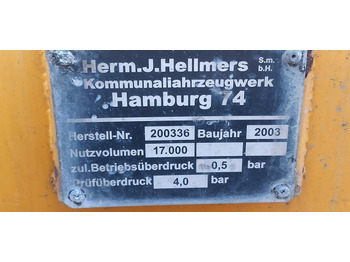 Conteneur citerne HERM J.J.HELLMERS 17000 LIT 2003 PUMP PAGANI BALLAST 13500 2015: photos 4