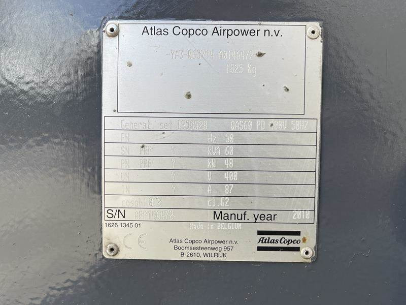 Groupe électrogène Atlas-Copco QAS 60: photos 9