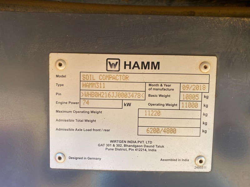 Compacteur Hamm 311 Compactor: photos 18