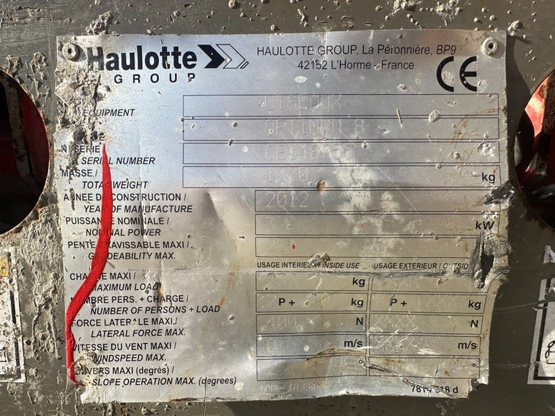 Nacelle ciseaux Haulotte Optimum 8 Elektra Schaarhoogwerker 7.8 meter Werkhoogte 427 Hours !: photos 4