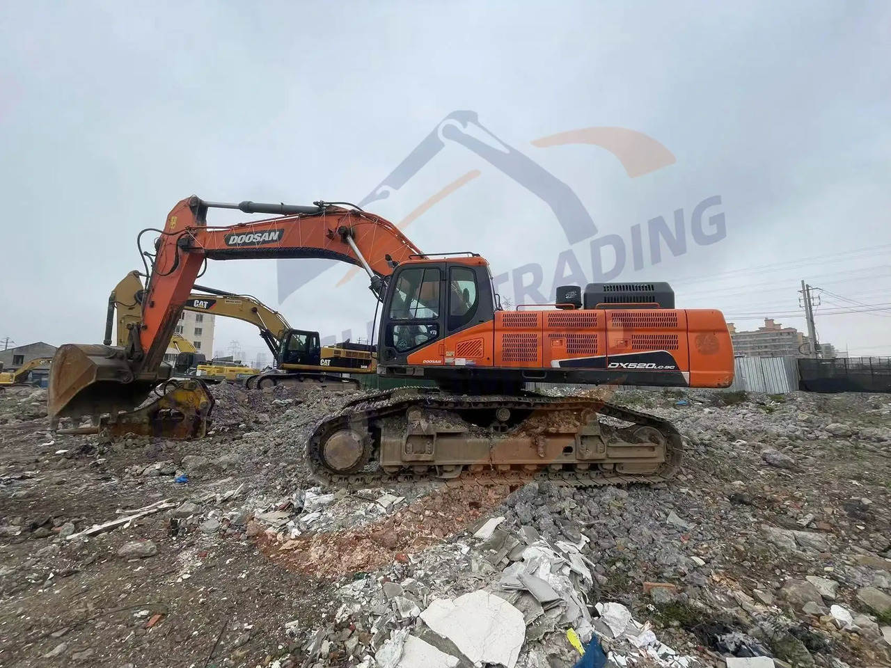 Pelle sur chenille new arrival Used Doosan excavator DX520LC-9C in good condition for sale in good condition: photos 6