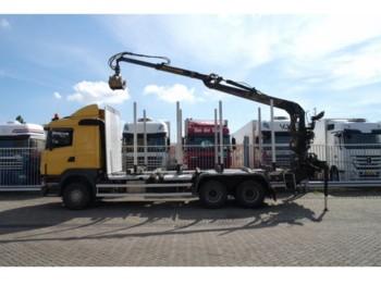 Scania R 480 6X2 MANUAL GEARBOX LOG TRANSPORTER WITH LO - Remorque forestière