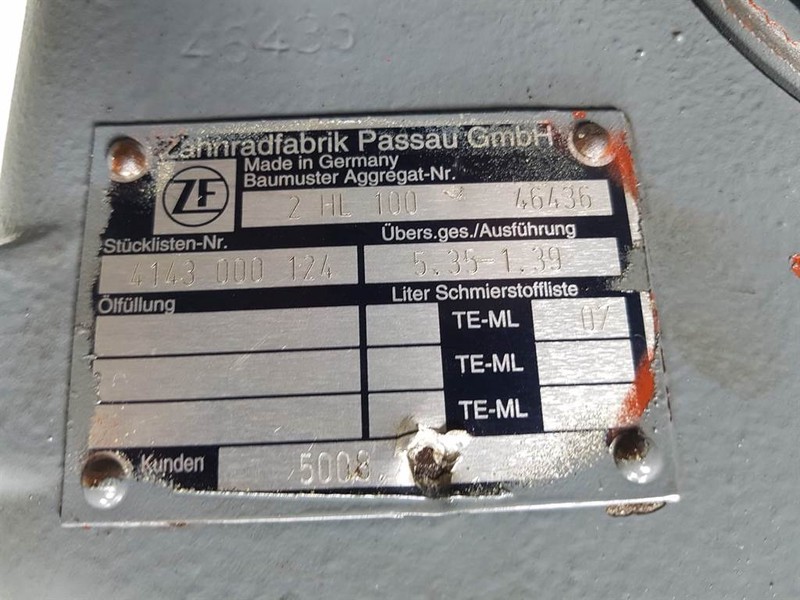 Boîte de vitesse et pièces pour Engins de chantier Liebherr A924 - 5008263-ZF 2HL-100-Transmission/Getriebe: photos 7