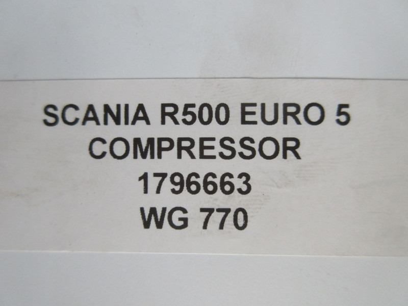 Moteur et pièces pour Camion Scania 1796663 compressor Scania R 500 euro 5: photos 5