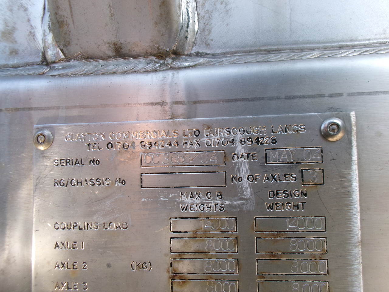 Semi-remorque citerne pour transport de bitume Clayton Bitumen tank inox 33 m3 / 1 comp + ADR: photos 16