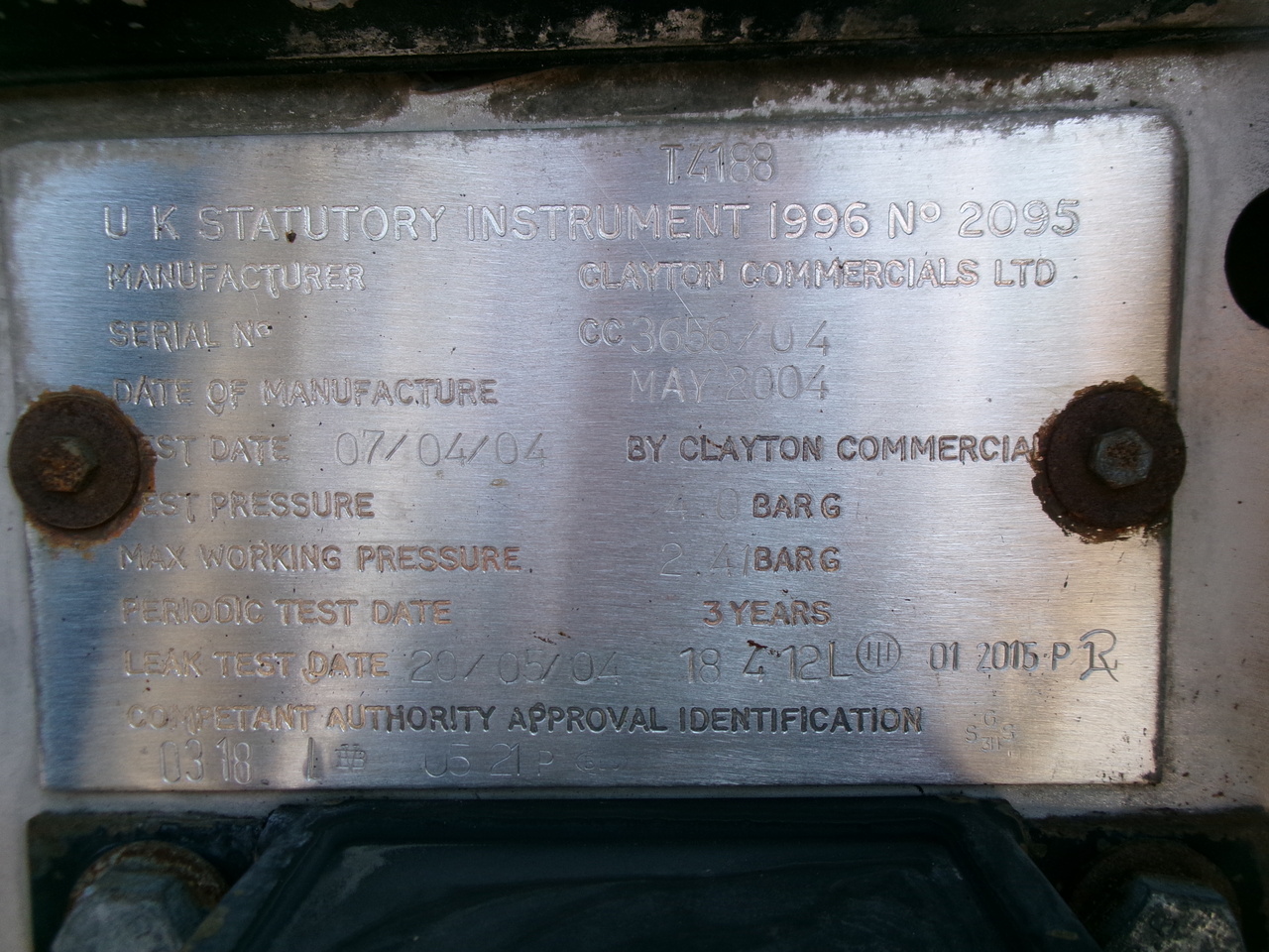 Semi-remorque citerne pour transport de bitume Clayton Bitumen tank inox 33 m3 / 1 comp + ADR: photos 12