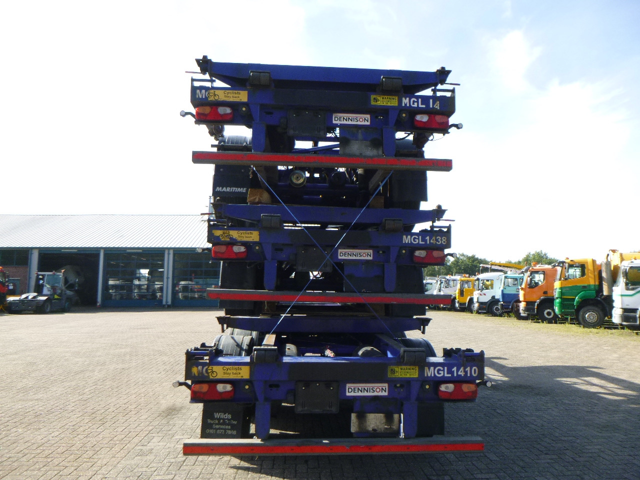 Semi-remorque porte-conteneur/ Caisse mobile Dennison Stack - 3 x container trailer 20-30-40-45 ft: photos 10