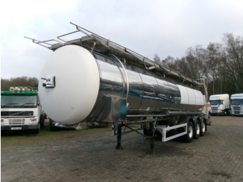 Semi-remorque citerne pour transport de la nourriture Feldbinder Food tank inox 34 m3 / 1 comp + pump & counter: photos 1