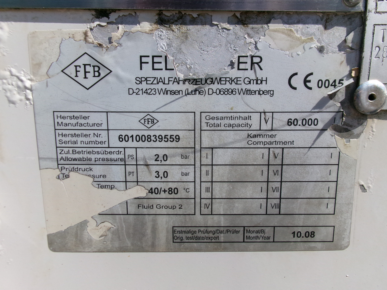 Crédit-bail de Feldbinder Powder tank alu (tipping) 60 m3 Feldbinder Powder tank alu (tipping) 60 m3: photos 19