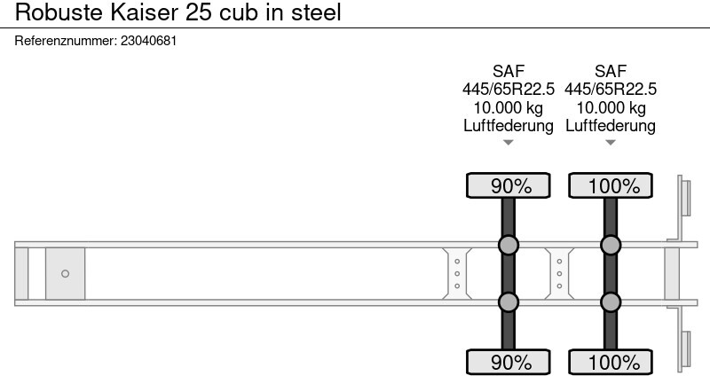 Semi-remorque benne Robuste Kaiser 25 cub in steel: photos 10