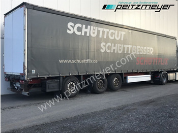  SCHMITZ 3 Achs Pritschenauflieger SCS 24/L Stapleraufn.+Lenkachse - Semi-remorque rideaux coulissants