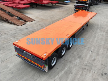 Semi-remorque plateau pour transport de matériaux granulaires neuf SUNSKY 40FT 3 axle flatbed trailer: photos 4