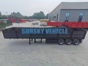 Semi-remorque plateau pour transport de matériaux granulaires neuf SUNSKY Drop deck semi trailer: photos 3