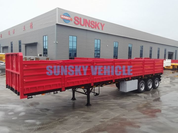 Semi-remorque plateau pour transport de matériaux granulaires neuf SUNSKY Drop deck semi trailer: photos 9