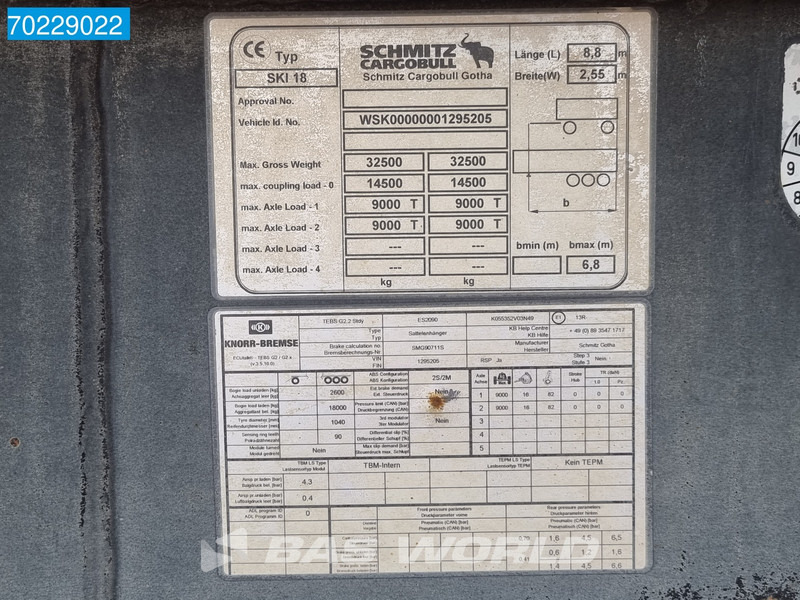 Semi-remorque benne Schmitz Cargobull SKI 18 2 axles 25m3: photos 16