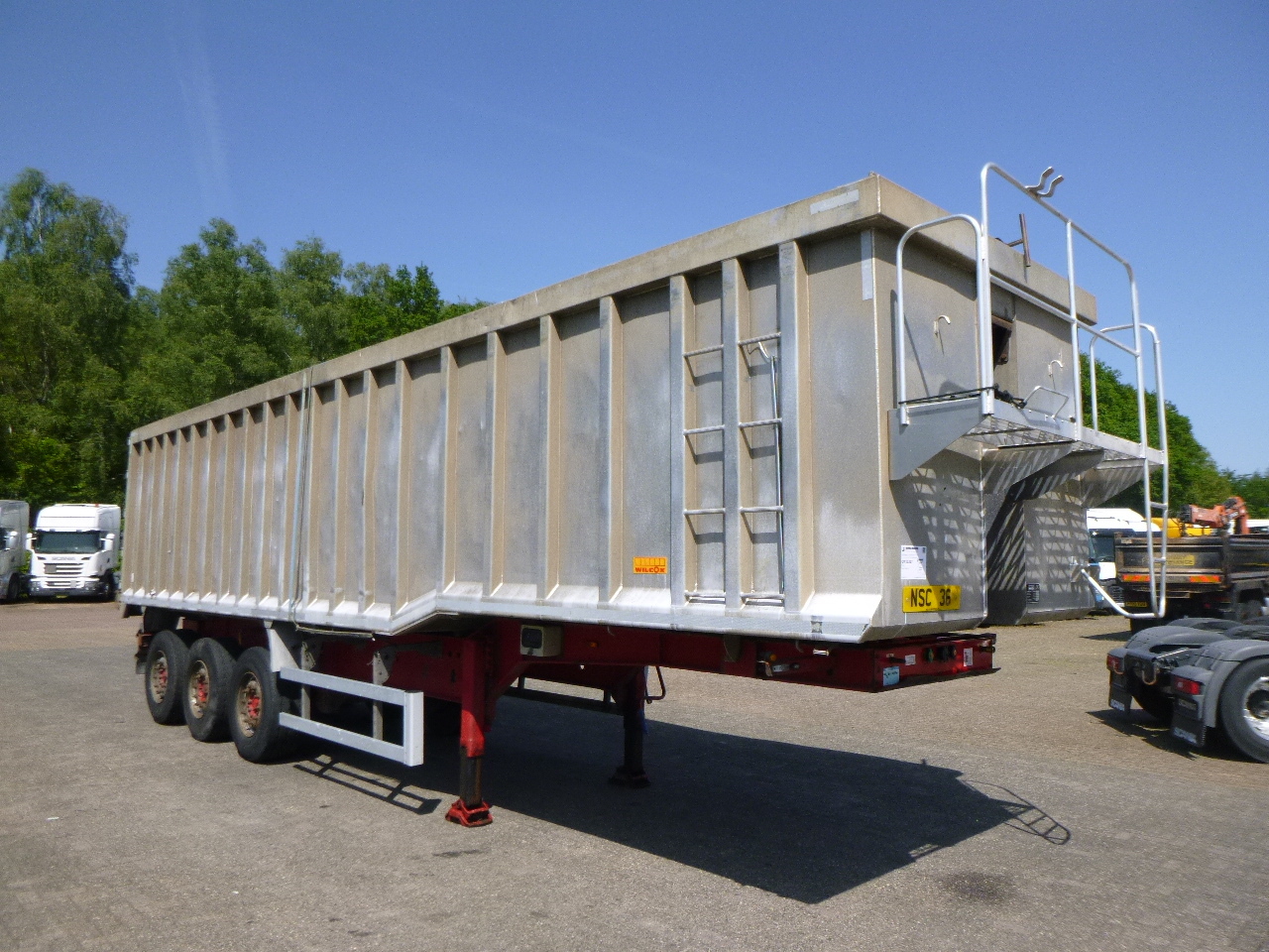 Semi-remorque benne Wilcox Tipper trailer alu 55 m3 + tarpaulin: photos 2