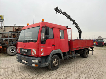 Camion grue, Camion plateau MAN LE 12.225 LC Pritsche Heckkran 6 Zylinder Doka T: photos 5