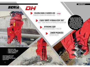 Cisaille de démolition pour Pelle neuf DEMOQ DH26 Hydraulic Rotating Pulveriser Crusher 2850 KG: photos 4