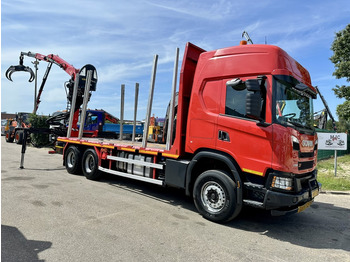Camion plateau, Camion grue Scania G500 XT 6x4 WOOD / TIMBER / HOLZ CRANE PALFINGER EPSILON Q150Z + RETARDER - FULL AIR SUSP. - BE TRUCK: photos 2
