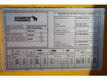 Remorque rideaux coulissants Schmitz CARG SCB3ST CoC Documents, TuV Loading Certificate: photos 5