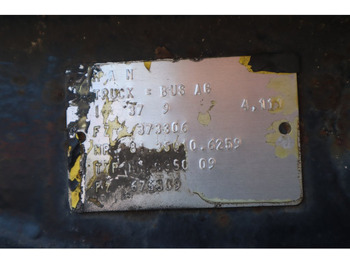 Essieu arrière pour Camion MAN HY-1350-09 37/9: photos 4