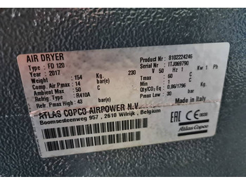 Compresseur d'air OSUSZACZ ZIĘBNICZY ATLAS COPCO FD 120 7,2m3: photos 3