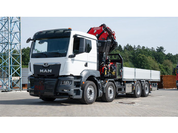Camion plateau, Camion grue MAN 35.470 8x2 Kran F710 RA2.26: photos 5