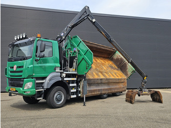 Camion benne, Camion grue Tatra T158/II 6X6 / HMF Z CRANE + 2 SIDE TIPPER: photos 4