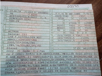 Crédit-bail de Mercedes-Benz 2641 6X4 Retarder Meiller mit Funk Top Zust Mercedes-Benz 2641 6X4 Retarder Meiller mit Funk Top Zust: photos 2 Crédit-bail de Mercedes-Benz 2641 6X4 Retarder Meiller mit Funk Top Zust Mercedes-Benz 2641 6X4 Retarder Meiller mit Funk Top Zust: photos 2