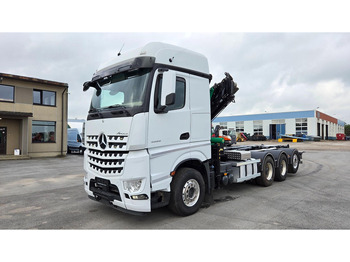 Camion ampliroll, Camion grue Mercedes-Benz Arocs 3253 8X4*4 Fassi F295: photos 3