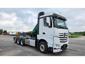 Camion ampliroll, Camion grue Mercedes-Benz Arocs 3253 8X4*4 Fassi F295: photos 4