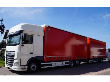 Camion à rideaux coulissants DAF XF 480 EURO 6 ZESTAW TANDEM PRZEJAZDOWY 120 M3  7,8 M + 7,8 M WECON: photos 2