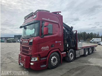 Camion grue 2019 Scania R-serie 580 kranbil / EURO 6 / Topp utstyrt / servicehistorikk / HIAB-kran 858, 80 Tm / Nylig EU: photos 2