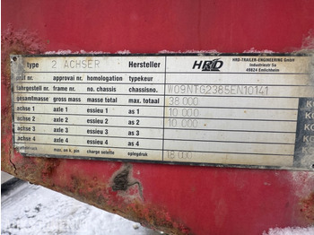 Remorque 2005 Hrd 2-Akslet Semitrailer uttskyt bak og kile for tvangsstyring: photos 4