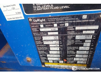 Nacelle ciseaux Upright X33RT, 2008, scissor lift, 1,510 h, Hyvinkää: photos 4 Nacelle ciseaux Upright X33RT, 2008, scissor lift, 1,510 h, Hyvinkää: photos 4