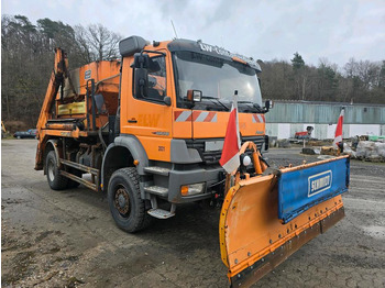 Engin de déneigement Mercedes-Benz Atego 1828 AK Absetzkipper Meiller Schmidt Schneepflug Küpper-Weisser Salzstreuer Allrad: photos 4