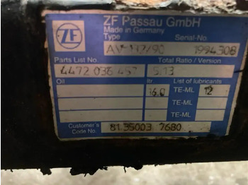 Essieu arrière pour Bus ZF Hinterachse Axis ZF AV132/90 5,13 4472036457 MAN Lions City A21: photos 2