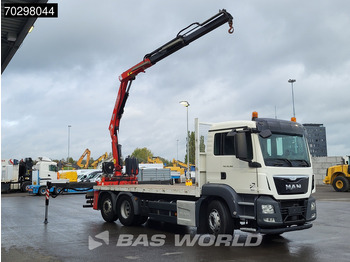 Camion plateau, Camion grue MAN TGS 26.360 6X2 Fassi F135A.0.22 Lift-Axle Euro 6: photos 3 Camion plateau, Camion grue MAN TGS 26.360 6X2 Fassi F135A.0.22 Lift-Axle Euro 6: photos 3