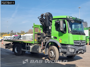 Camion plateau, Camion grue Mercedes-Benz Arocs 1830 4X2 Hiab 122 ES-3 HIPRO Kran Crane Big-Axle Euro 6: photos 3