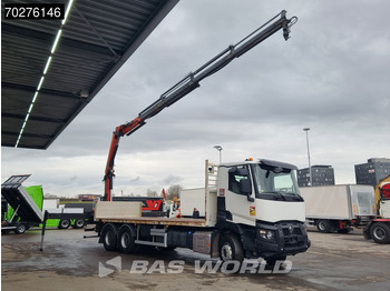 Camion plateau, Camion grue Renault C 380 6X4 Palfinger PK18002-EH C Remote Retarder Euro 6: photos 3