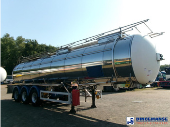 Semi-remorque citerne Feldbinder Chemical tank (non-ADR) inox 30 m3 / 1 comp + pump: photos 2