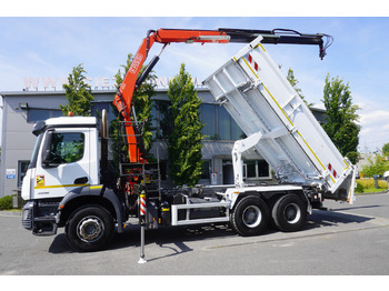 Camion plateau, Camion grue MERCEDES-BENZ AROCS 2636 / Fassi F155A.0.22 crane 6t / 120 tho. km / 3-sided dump truck / 2 x Bordmatic: photos 5