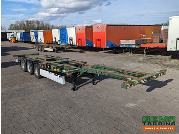 Semi-remorque porte-conteneur/ Caisse mobile Krone SD 27 3-Assen BPW Kont Schuiver - DrumBrakes - 5280kg (O1776): photos 2