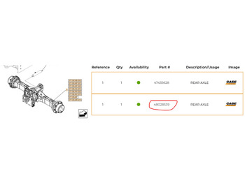 Essieu arrière CASE